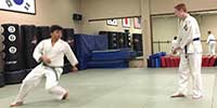 two kids practising Aikido